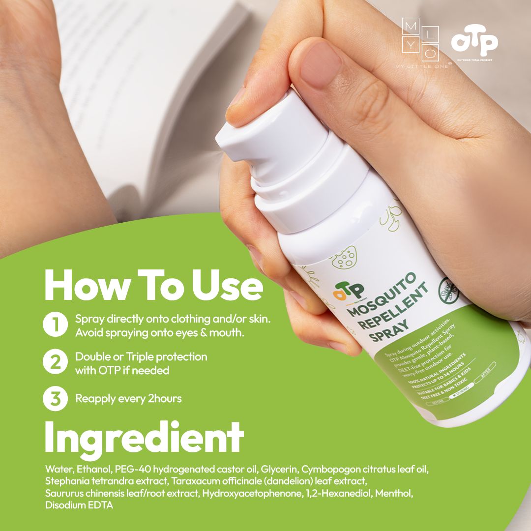 MyLO OTP Mosquito Repellent Spray, 100ml (Exp 04/29)