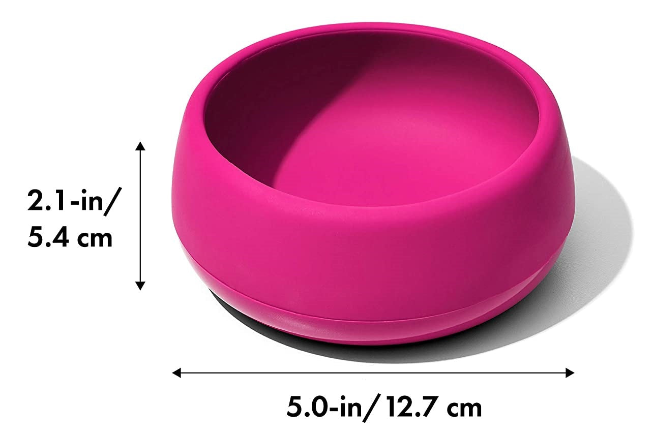 OXO Tot Silicone Bowl - Pink - Pupsik Singapore