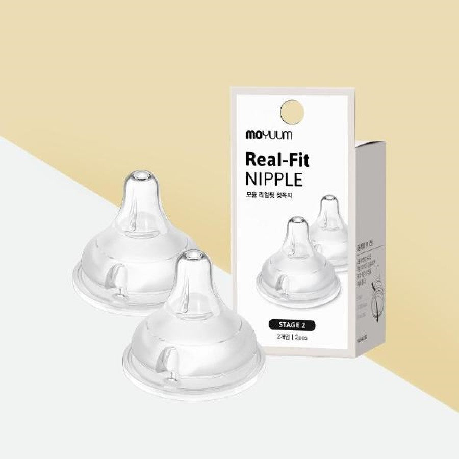 Moyuum Real Fit Nipples, 2pk (5 Sizes)