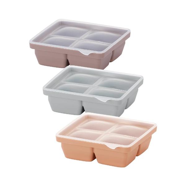 Moyuum Silicone Baby Food Freezer Tray, 4 cubes (2 Colors)