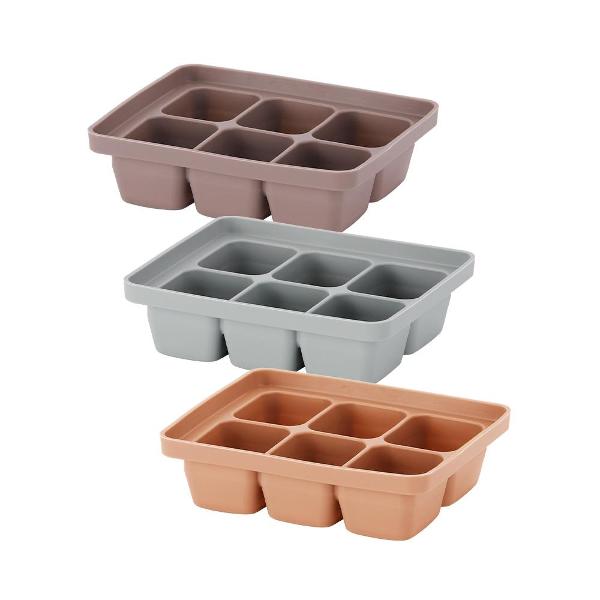 Moyuum Silicone Baby Food Freezer Tray, 6 cubes (2 Colors)