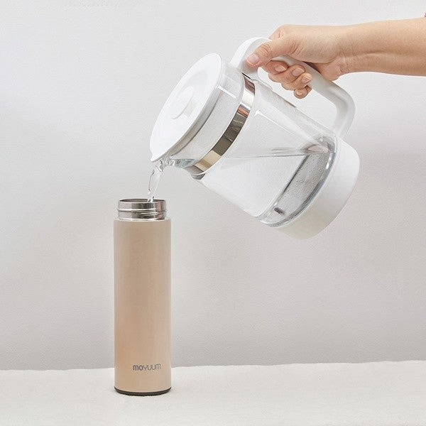 Moyuum Premium Smart LED Thermos Bottle, 500ml - Beige