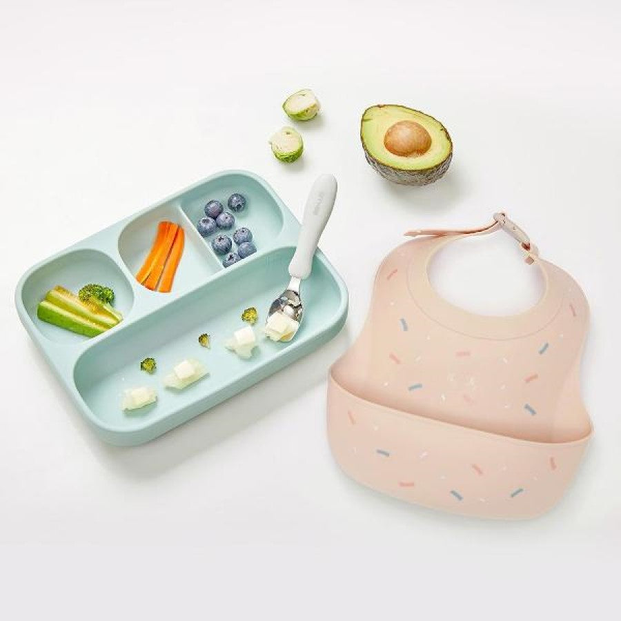 Moyuum Premium One Touch Buckle Silicone Baby Bib (4 Colors)