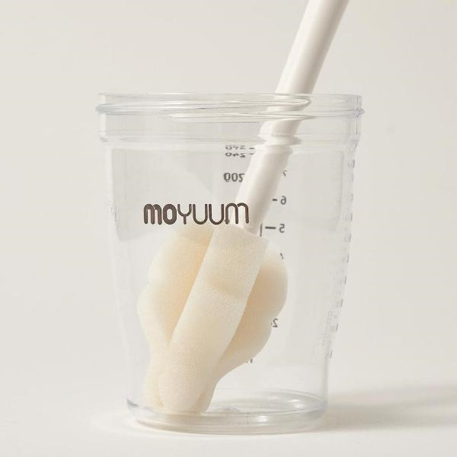 Moyuum Long-Handle Baby Bottle and Nipple Sponge Brush Set, 5pk
