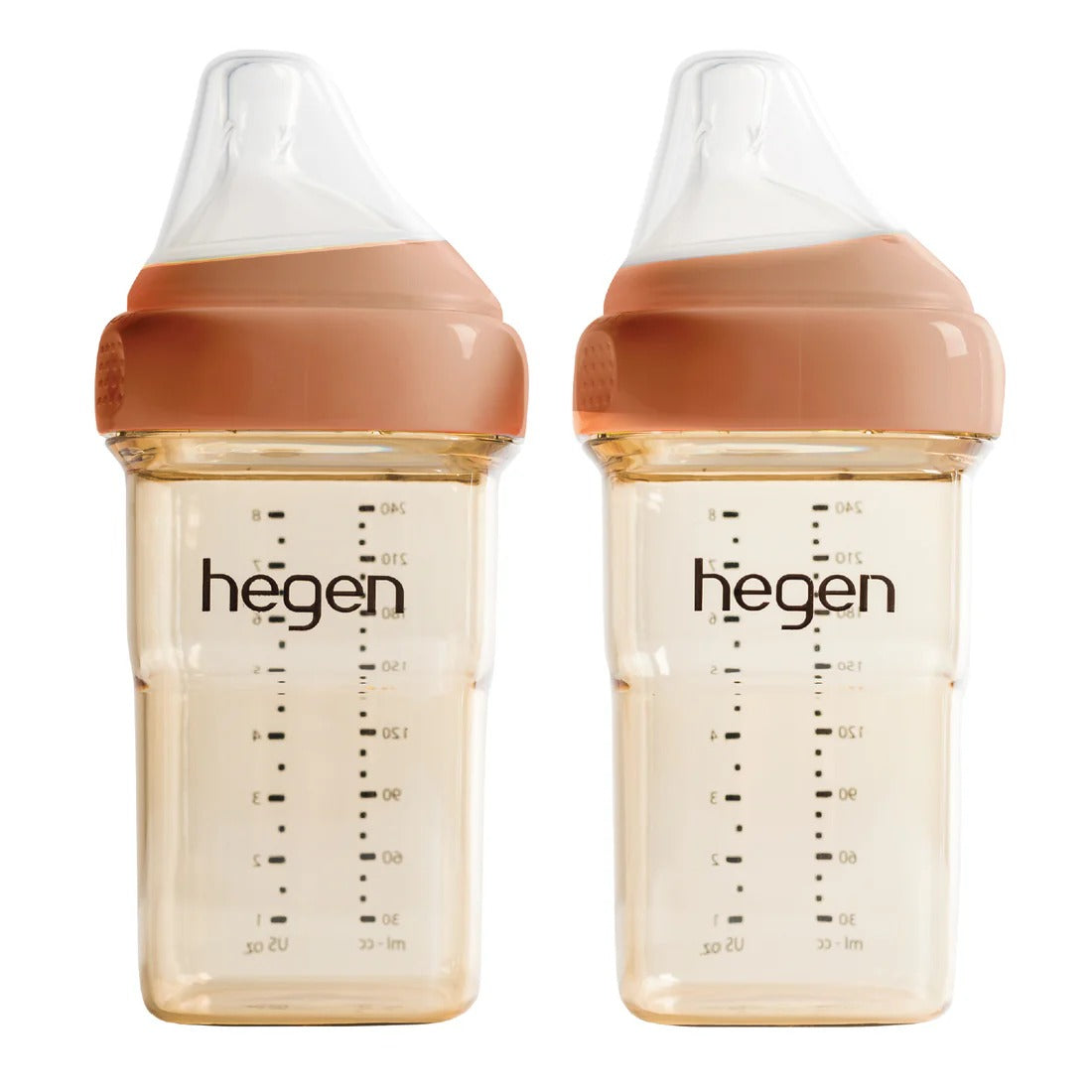 Hegen PCTO™ Milk Feeding Bottle PPSU, 240ml/8oz (2-pack) - 5 Colours
