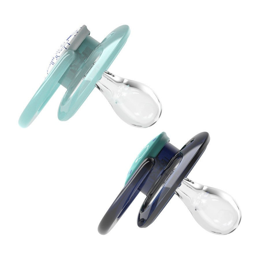 Dr. Brown's Advantage Baby Pacifiers with Clip - Stage 2 (6-18m) (2pc) - Blue