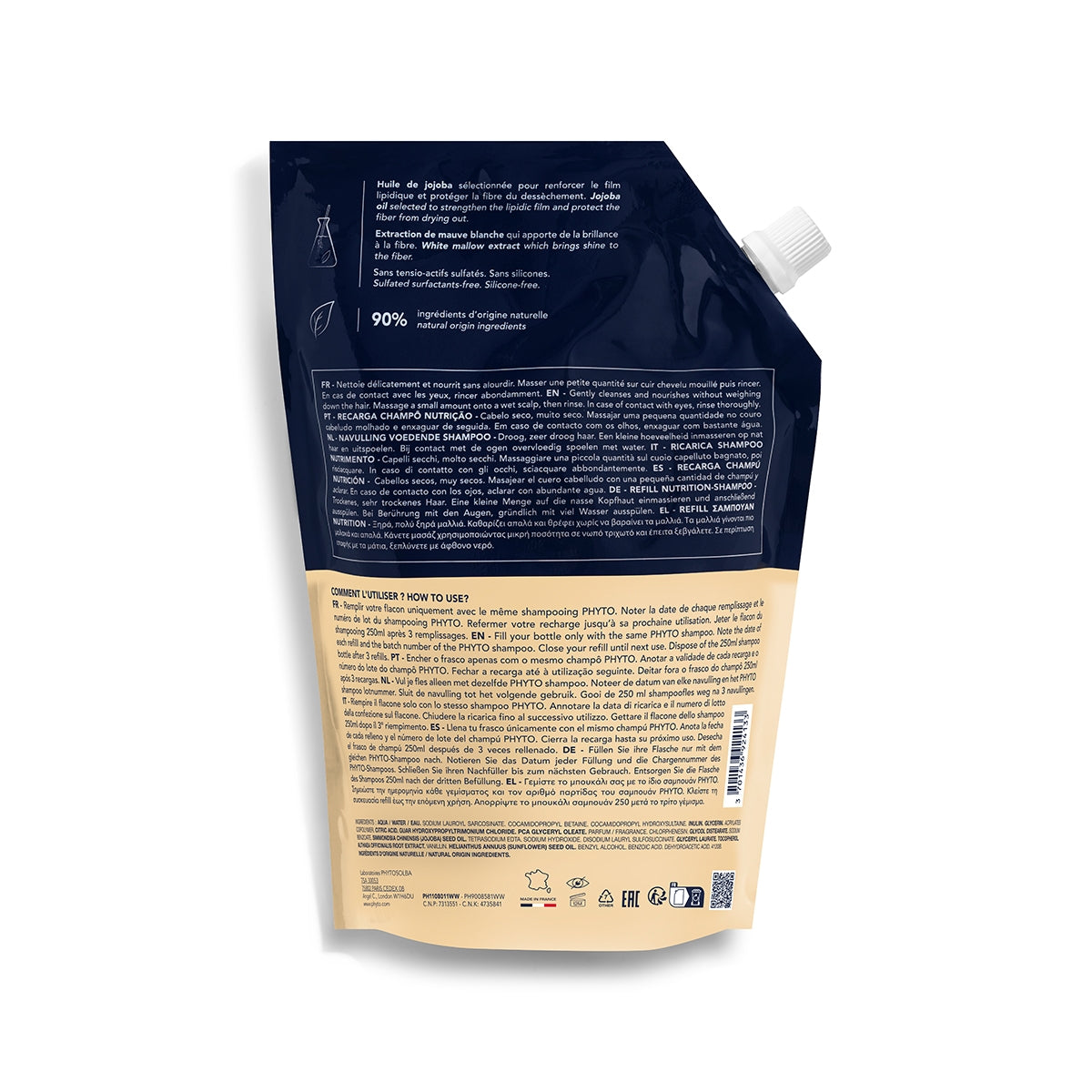 Phyto Nutrition Nourishment Shampoo, 750ml Refill (Exp 10/27)