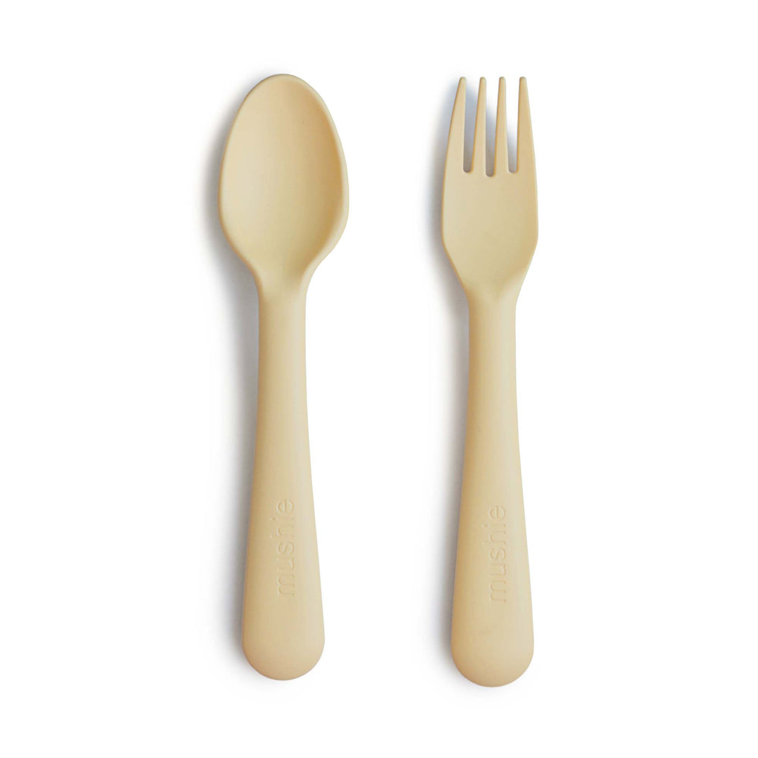 Mushie Baby Fork and Spoon Set (12 Colors) - Pupsik Singapore