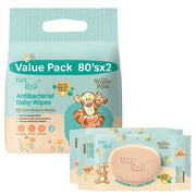 BZU BZU New Antibacterial Baby Wipes, 2 x 80s (Exp 01/29) - Pupsik Singapore
