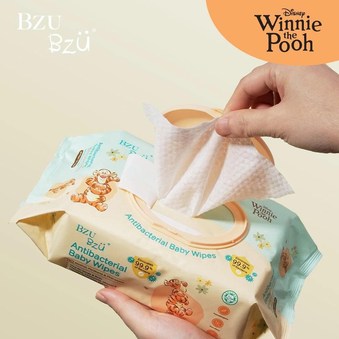 BZU BZU New Antibacterial Baby Wipes, 2 x 80s (Exp 01/29) - Pupsik Singapore
