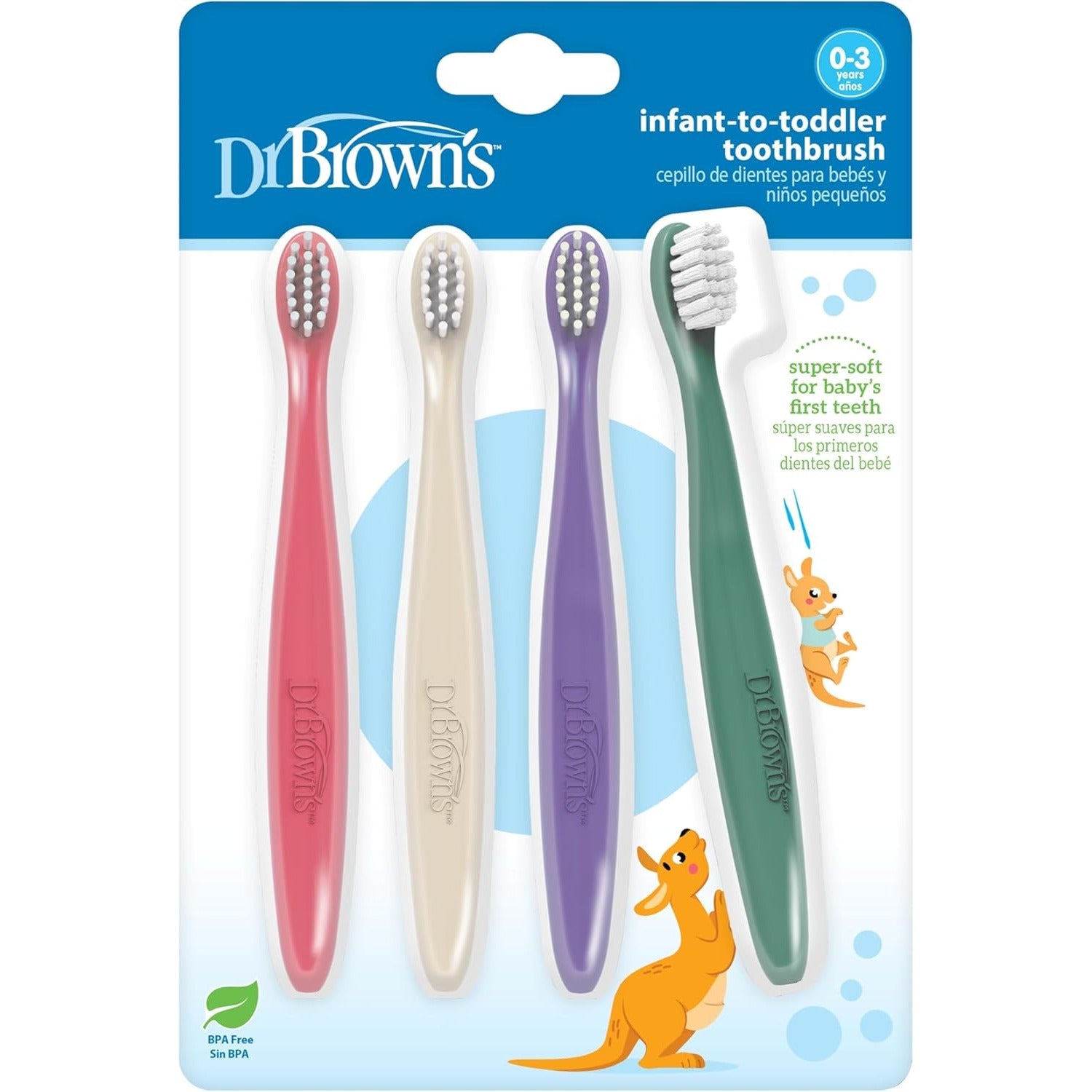 Dr. Brown's Infant-to-Toddler Training Toothbrush (6 Types)