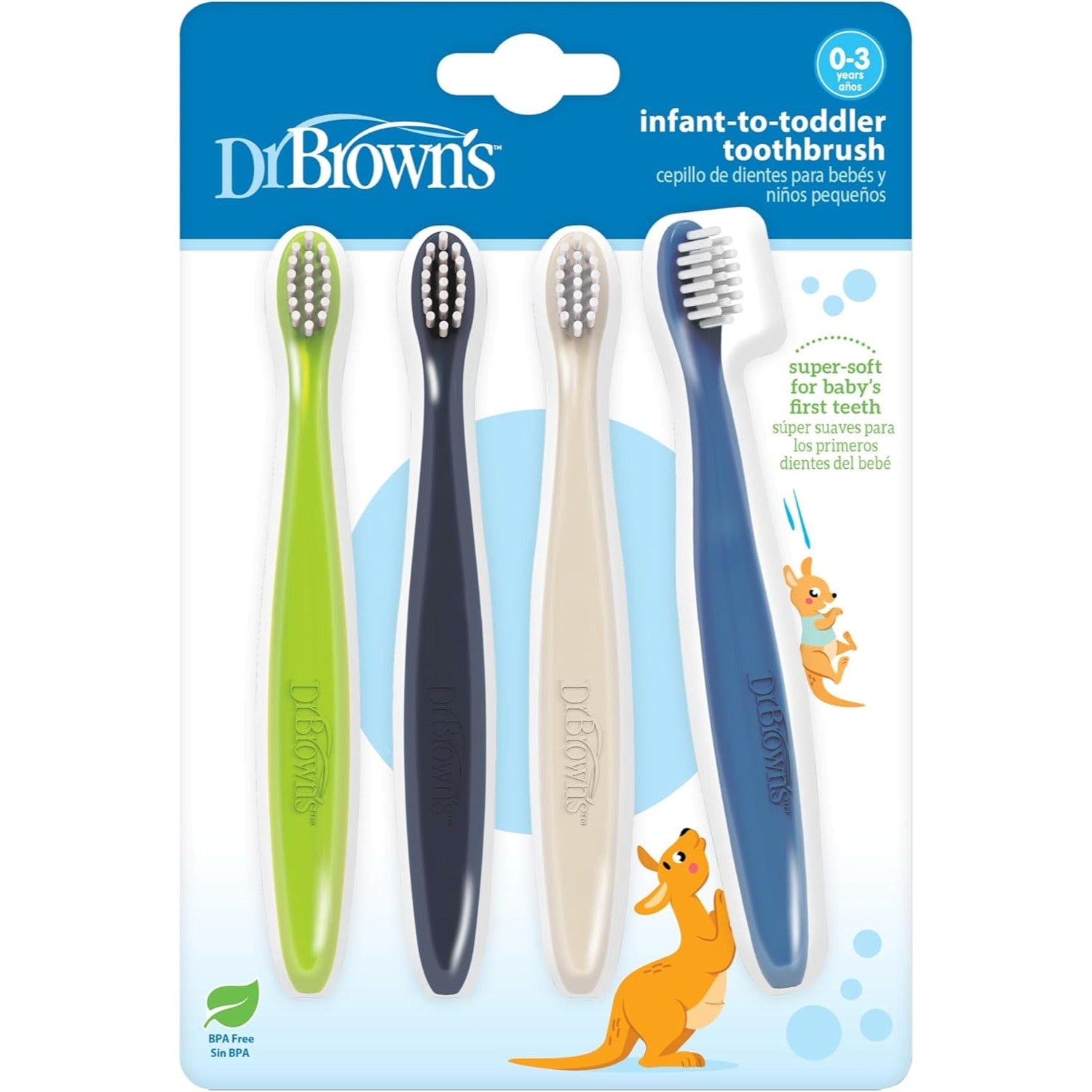 Dr. Brown's Infant-to-Toddler Training Toothbrush (6 Types)