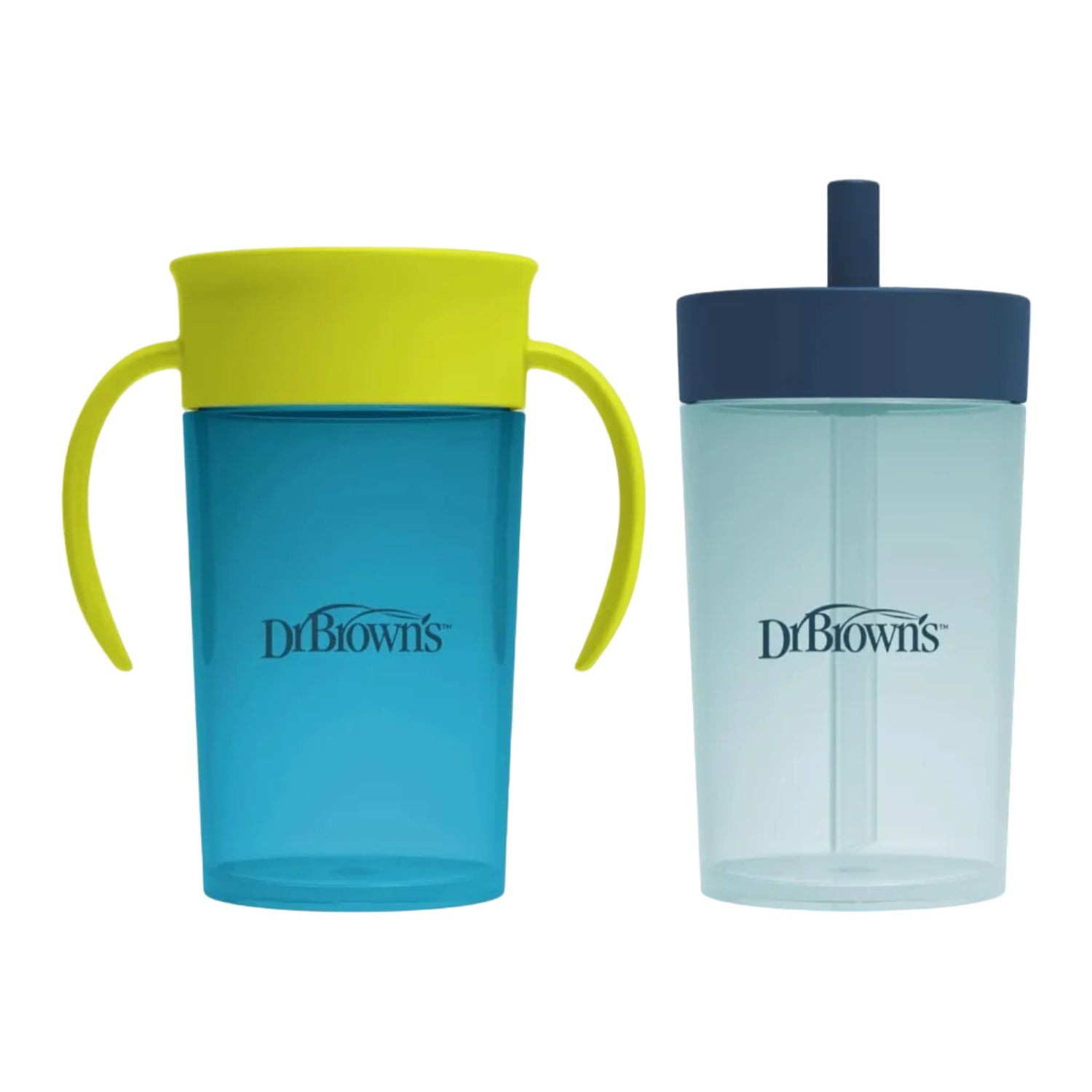 Dr. Brown's Milestones Straw to 360° Cup Set - 2pk (3 Colors) | 9M+