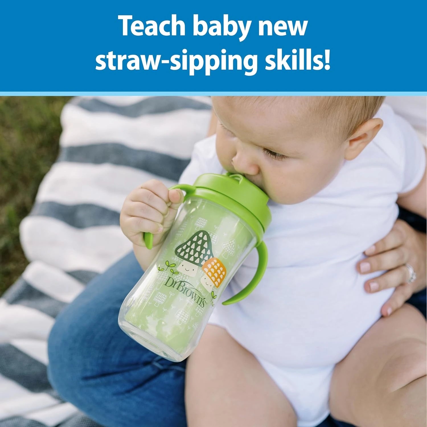 Dr. Brown’s Milestones Insulated Straw Cup, 10oz/300ml - 2pk (4 Colors) | 12M+