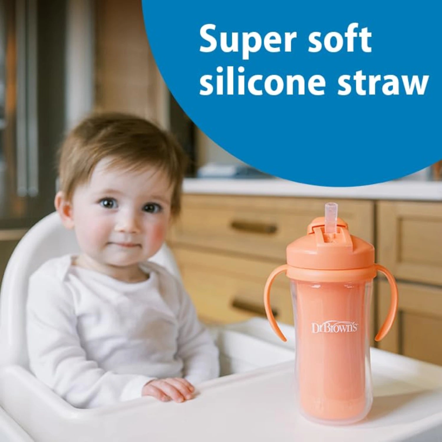 Dr. Brown’s Milestones Insulated Straw Cup, 10oz/300ml - 2pk (4 Colors) | 12M+