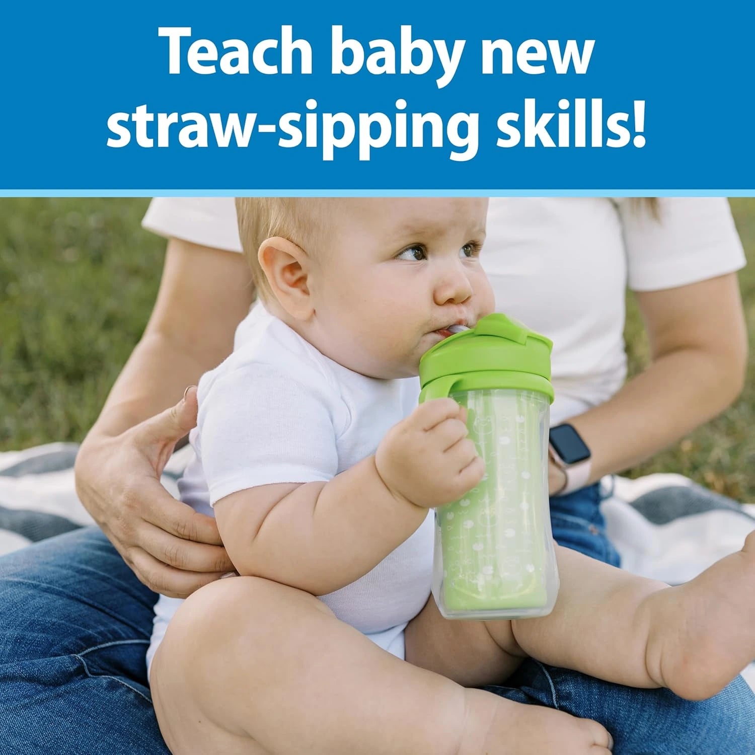 Dr. Brown’s Milestones Insulated Straw Cup, 10oz/300ml - 2pk (4 Colors) | 12M+