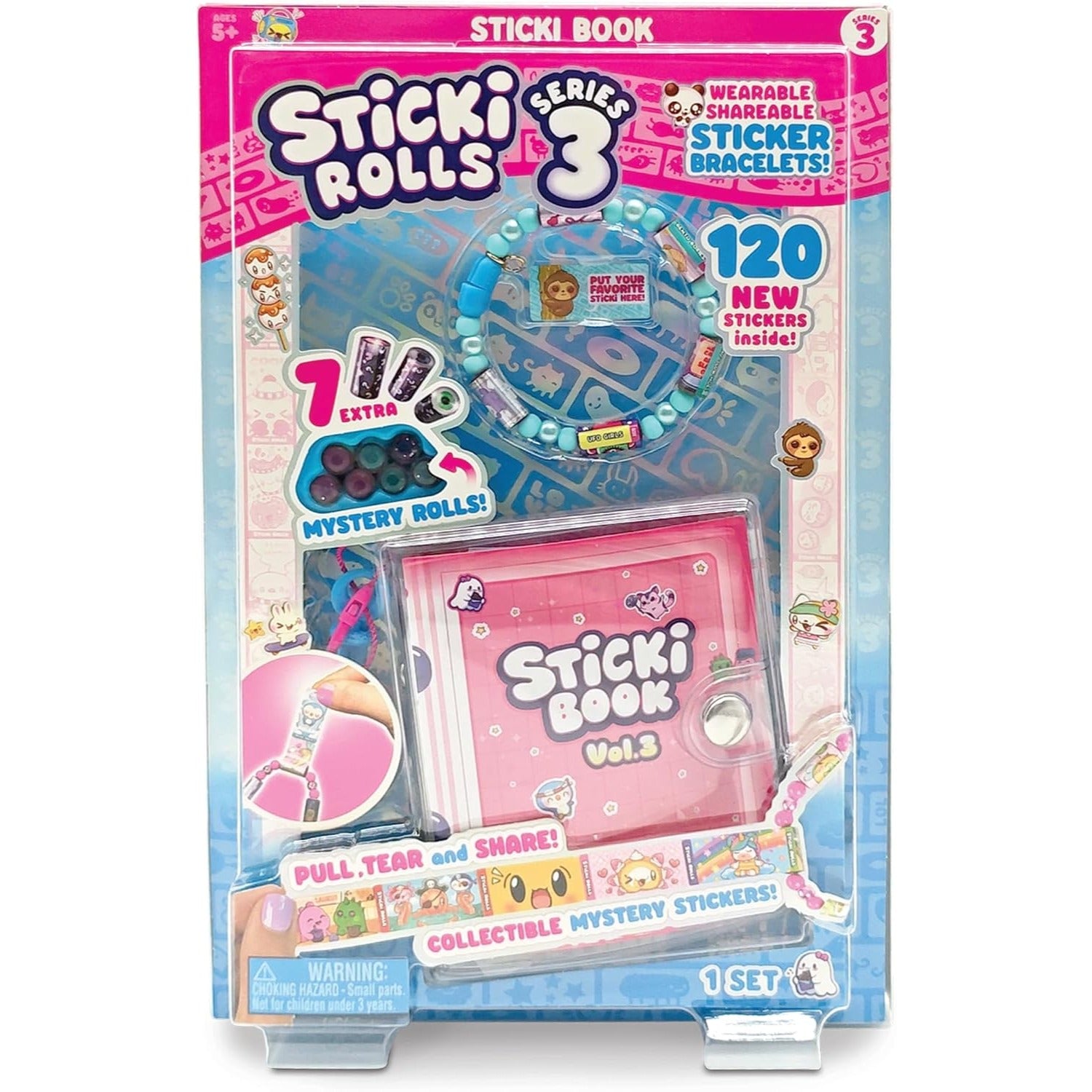 Sticki Rolls Sticki Book Series 3 with Wearable Shareable Sticker Bracelet