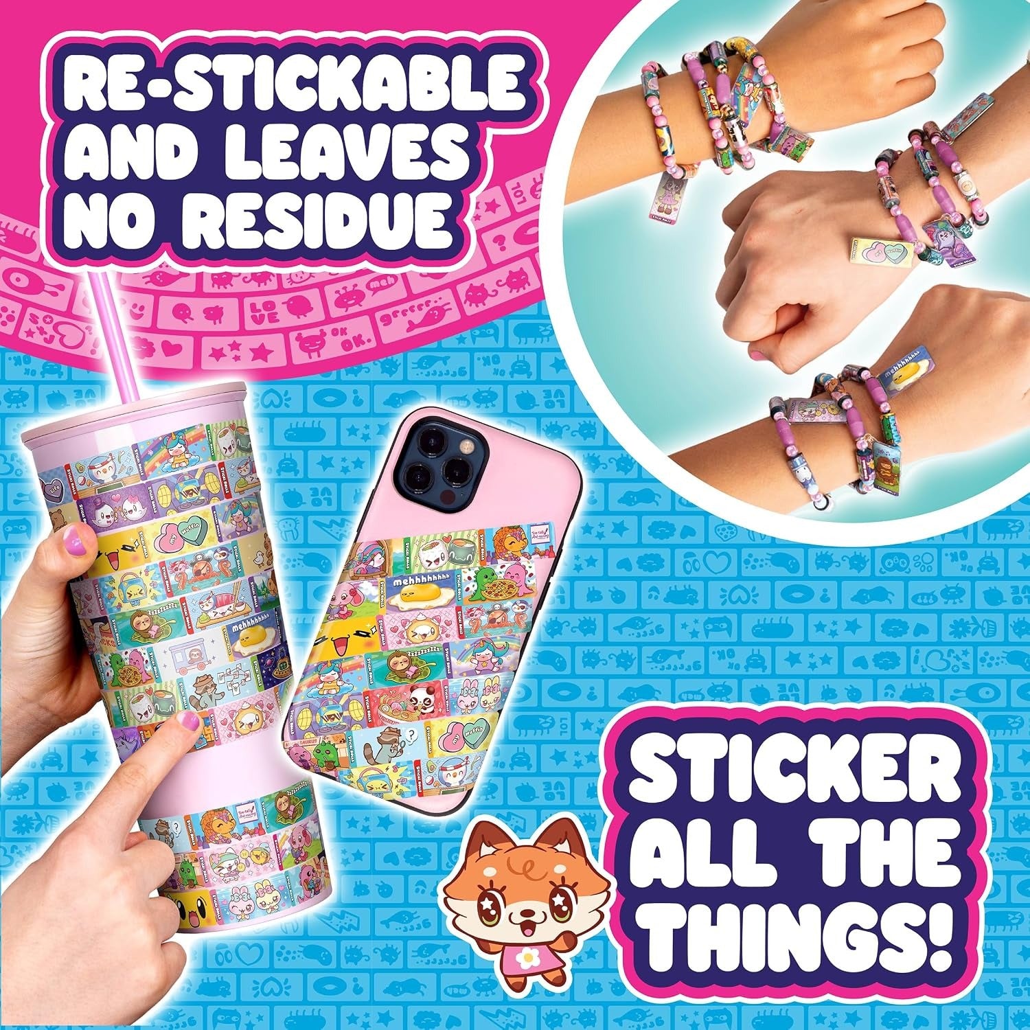 Sticki Rolls Sticki Book Series 3 with Wearable Shareable Sticker Bracelet
