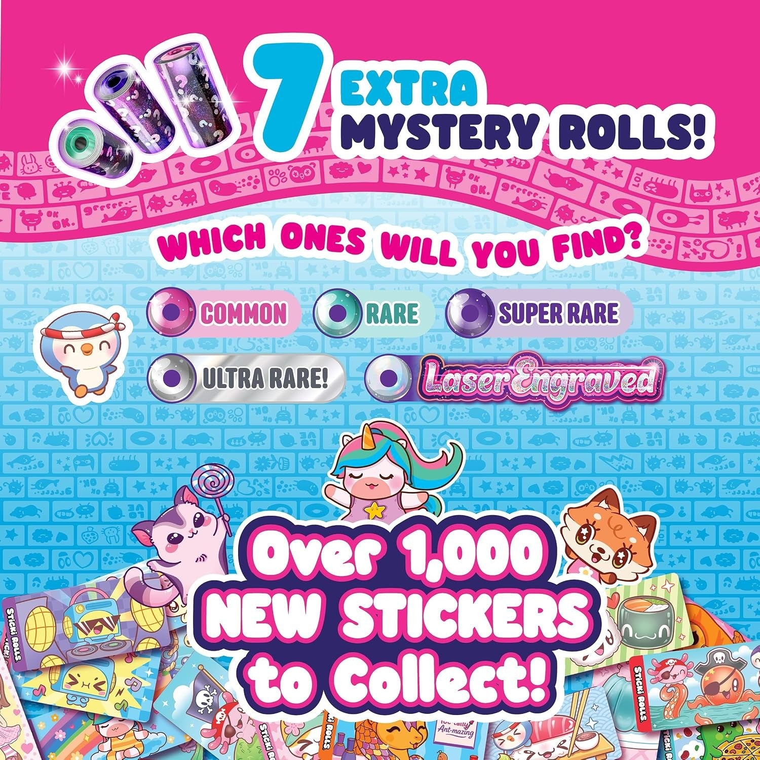 Sticki Rolls Sticki Book Series 3 with Wearable Shareable Sticker Bracelet