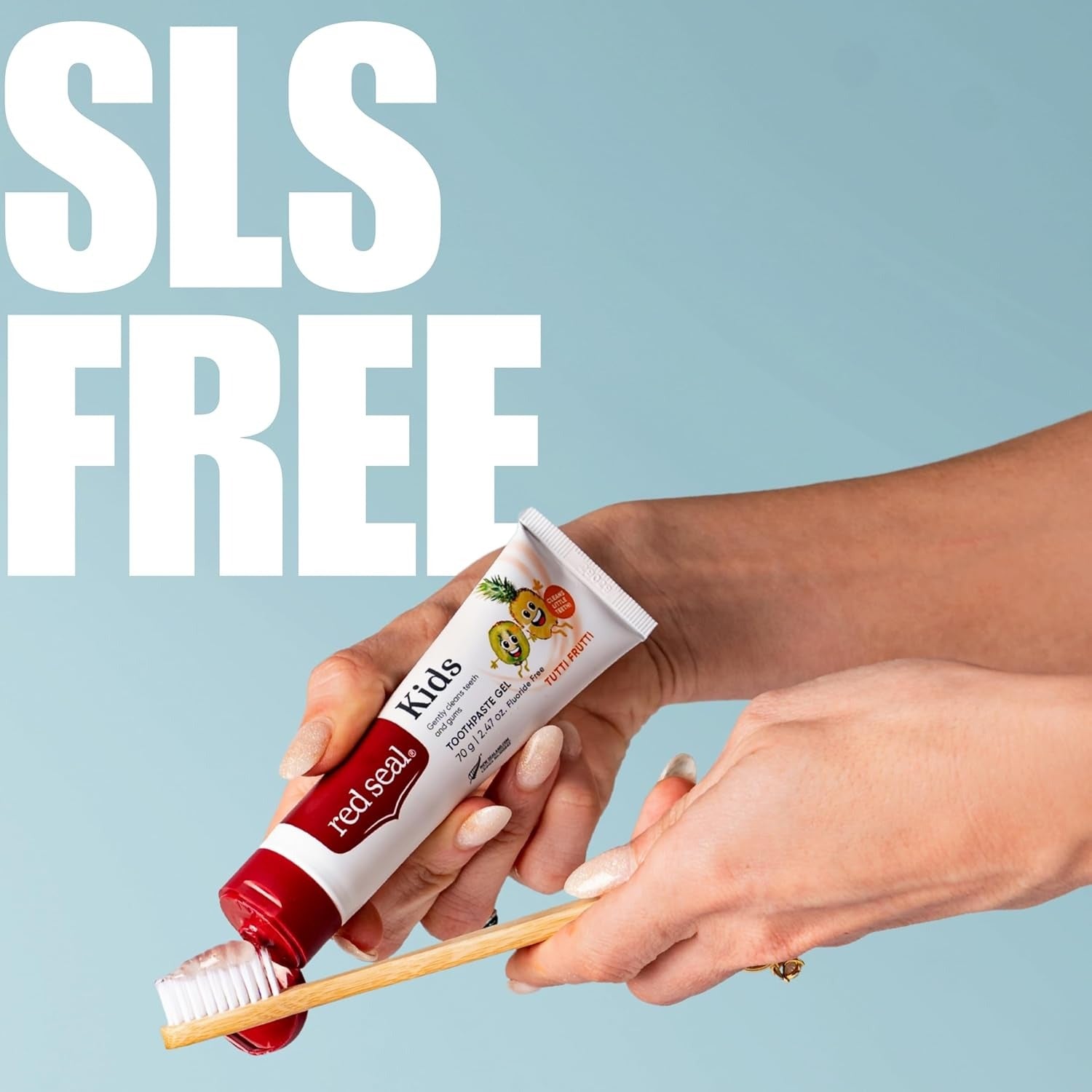 Red Seal Kids Fluoride-Free Toothpaste Gel, 70g - Tutti Fruitti (Exp 08/28)