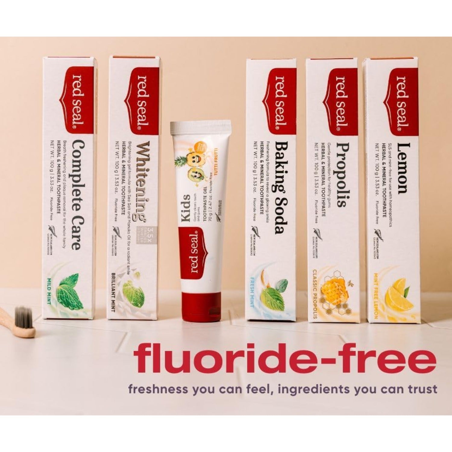 Red Seal Kids Fluoride-Free Toothpaste Gel, 70g - Tutti Fruitti (Exp 08/28)