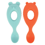 Nuby Silicone Easy Grip Baby Spoons, 2pk