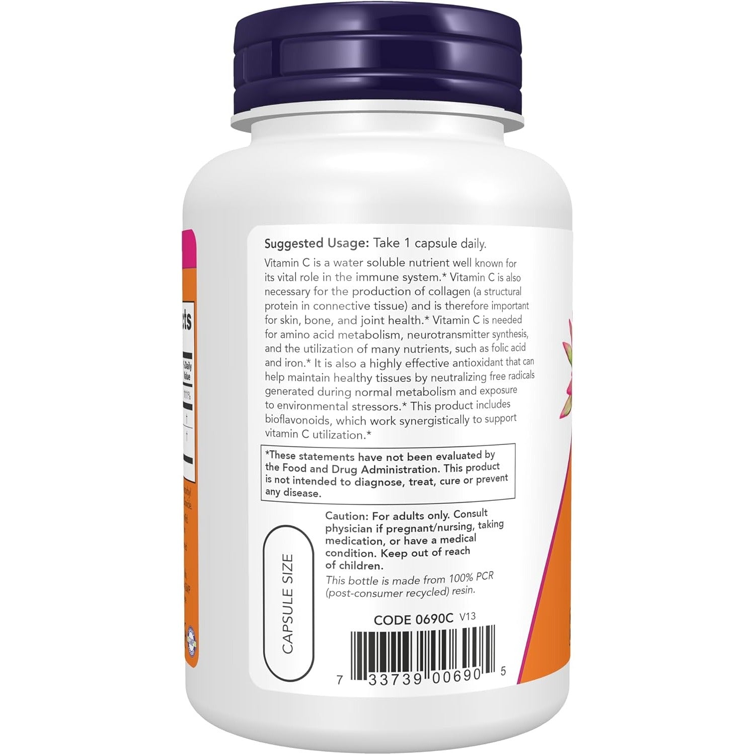NOW Foods Vitamins C-1000 Bioflavonoids with Antioxidant & Collagen Support, 100 Veg Caps (Exp 11/27)