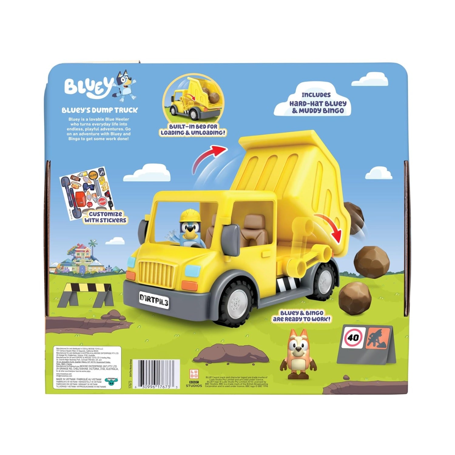 Bluey Dump Truck Toy Vehicle