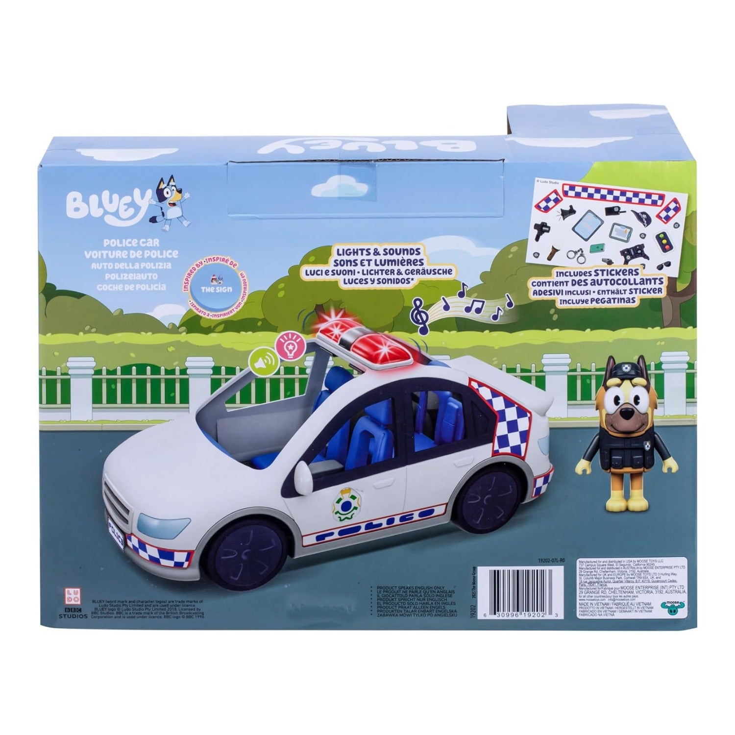 Bluey Police Car Toy Vehicle
