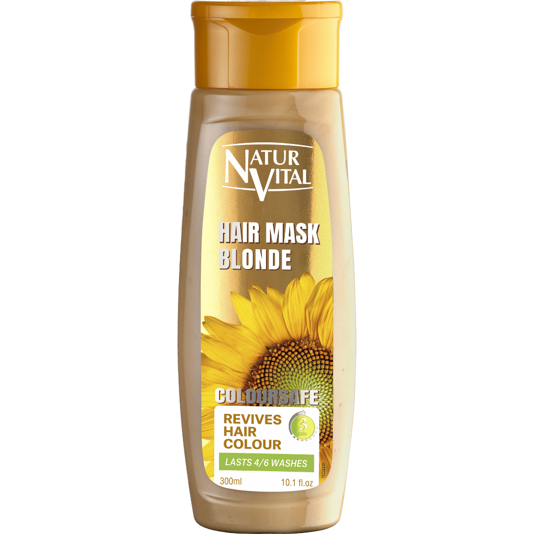 NaturVital ColourSafe Hair Mask, 300ml - Blonde (Exp 09/29)