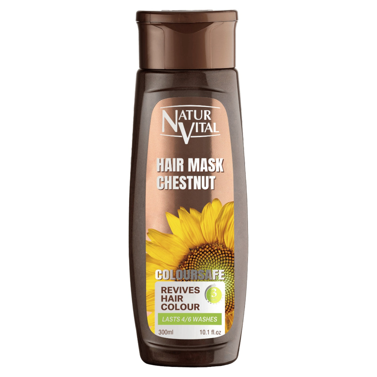 NaturVital ColourSafe Hair Mask, 300ml - Chestnut (Exp 05/30)
