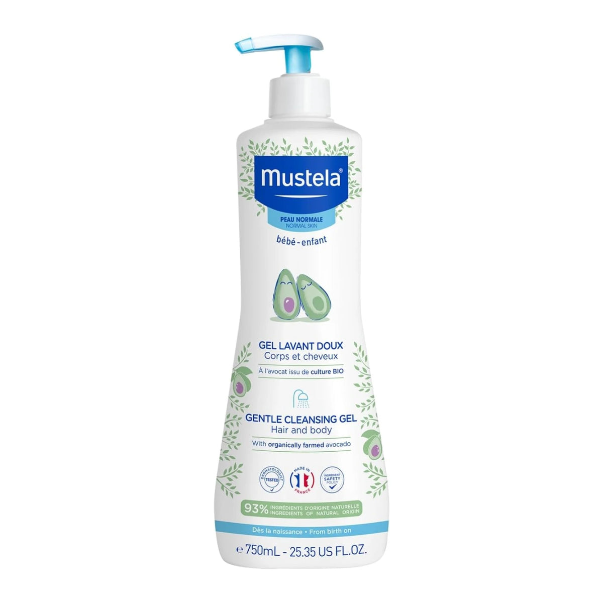 Mustela Gentle Cleansing Gel for Hair & Body (2 Sizdes) Dermo Cleansing Gel