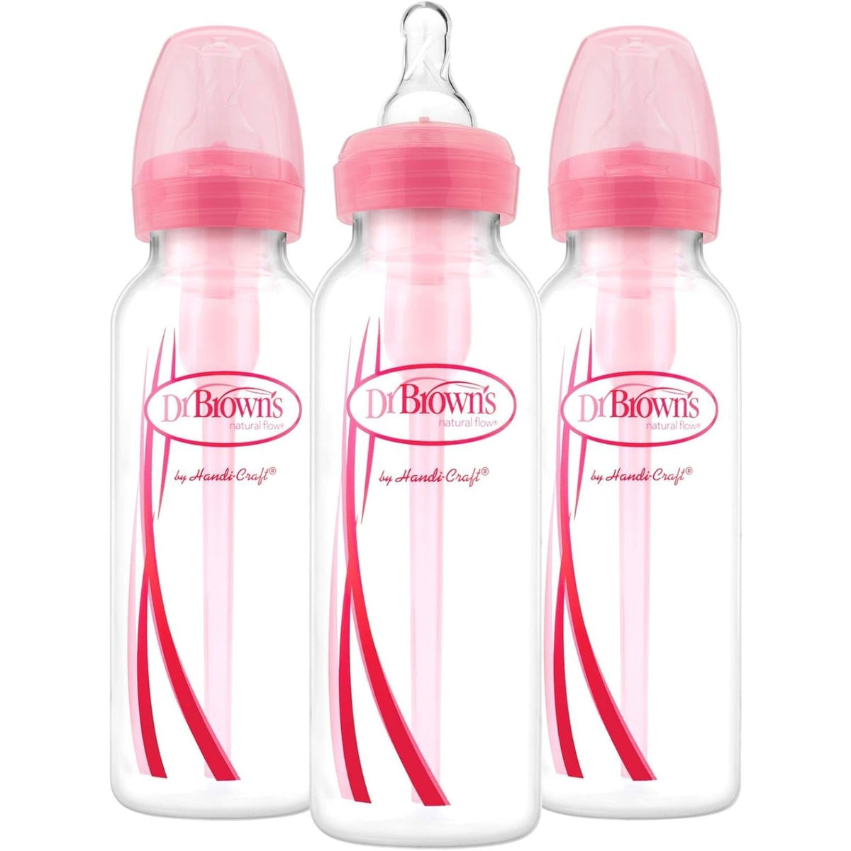 Dr. Brown's Options+ Narrow-Neck PP Baby Bottles, 8oz/250ml (13 Types) | 2/3/4pk - Various Designs