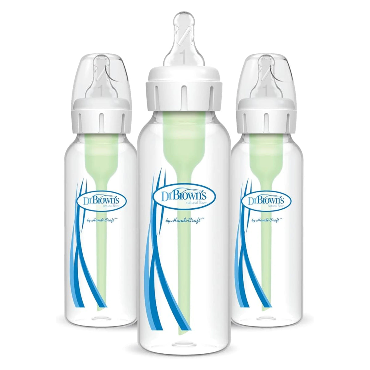 Dr. Brown's Options+ Narrow-Neck PP Baby Bottles, 8oz/250ml (13 Types) | 2/3/4pk - Various Designs