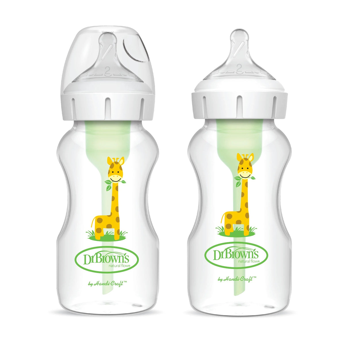 Dr. Brown's Options+ Wide-Neck PP Baby Bottles, 9oz/270ml (13 Types) | 1/2/3pk - Various Designs