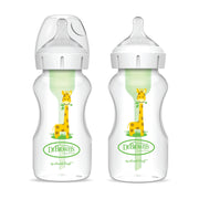 Dr. Brown's Options+ Wide-Neck PP Baby Bottles, 9oz/270ml (13 Types) | 1/2/3pk - Various Designs