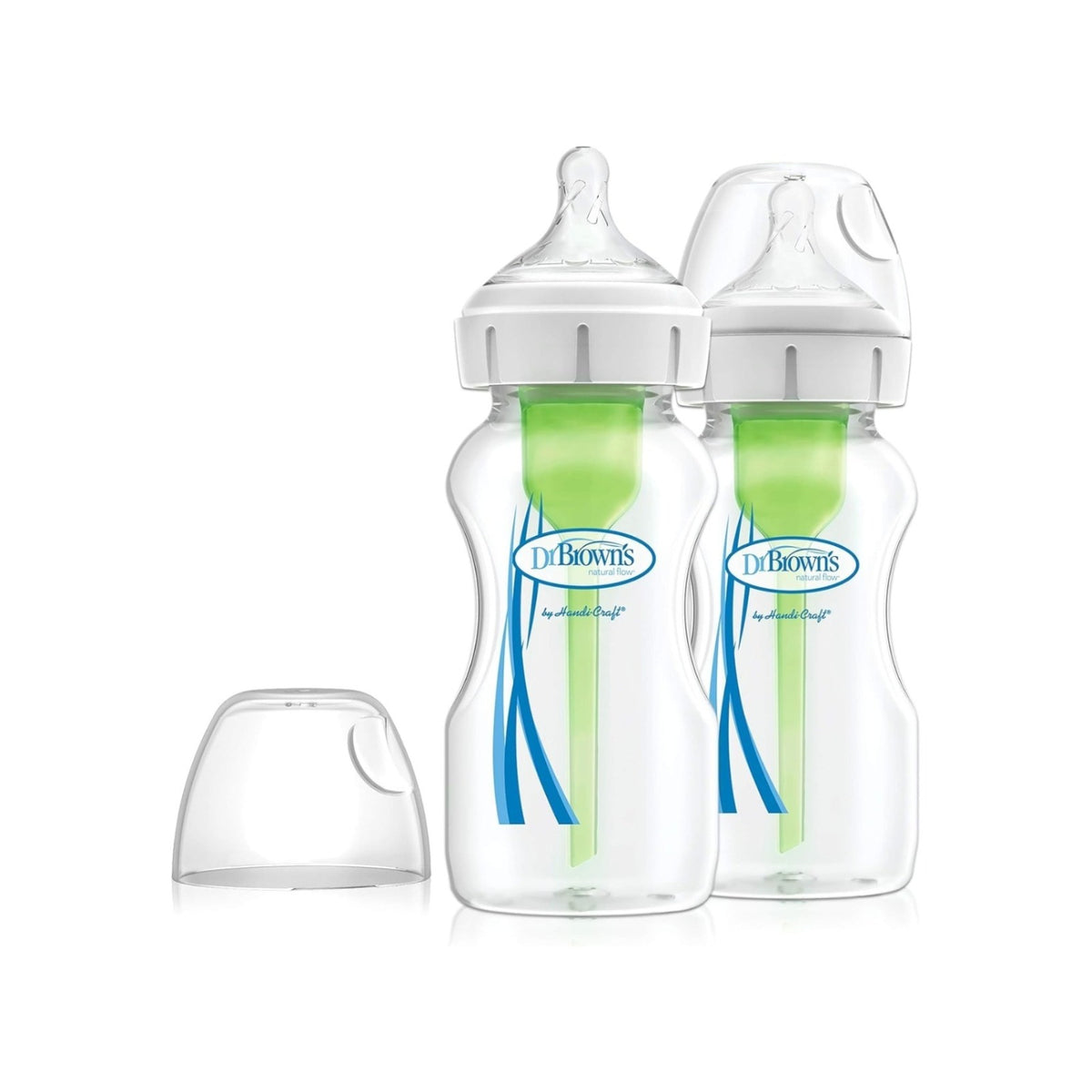 Dr. Brown's Options+ Wide-Neck PP Baby Bottles, 9oz/270ml (13 Types) | 1/2/3pk - Various Designs