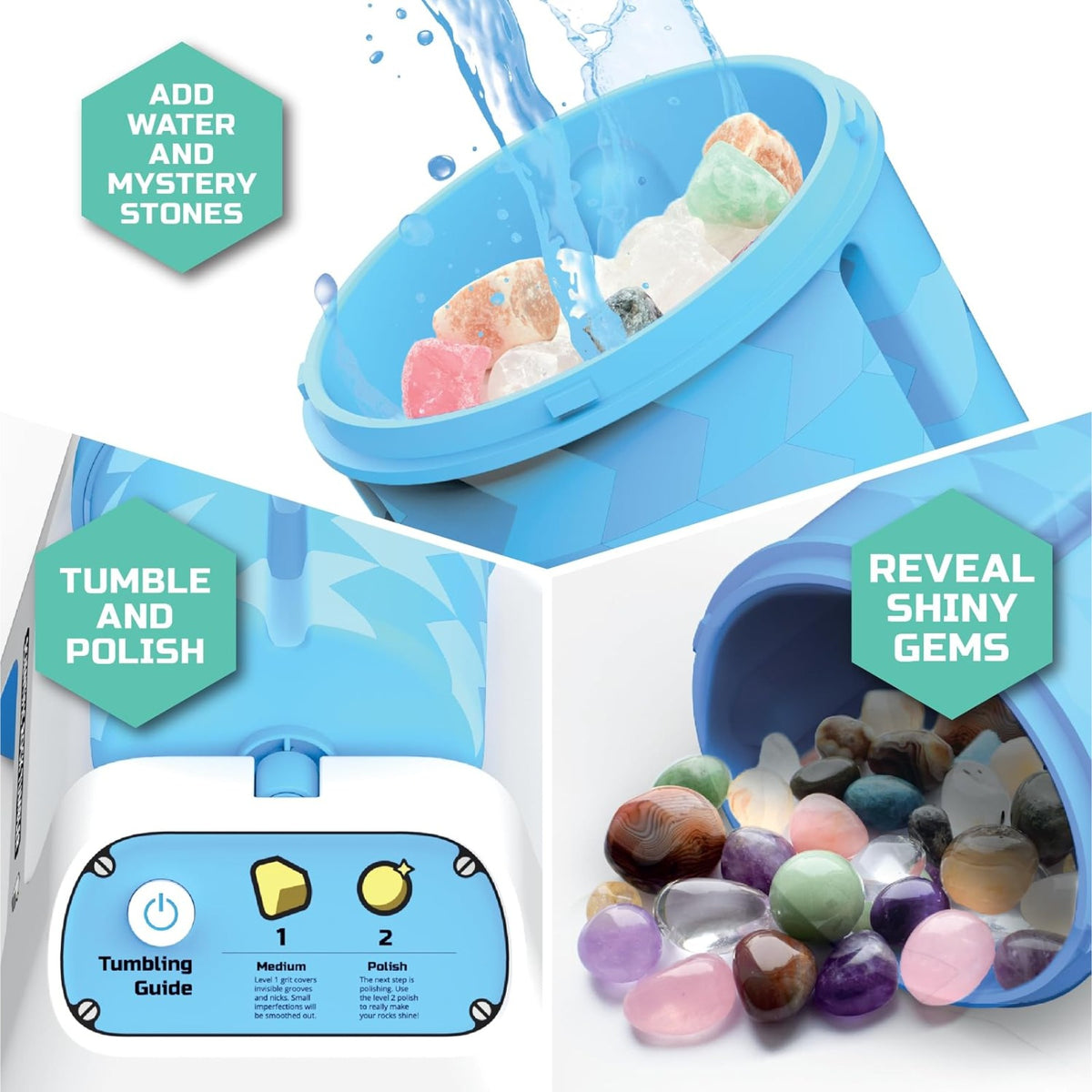 Discovery #MINDBLOWN Rock Tumbler Motorized Stone Polishing Kit