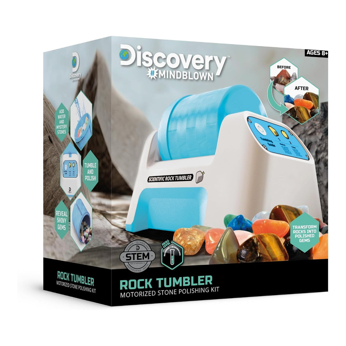Discovery #MINDBLOWN Rock Tumbler Motorized Stone Polishing Kit