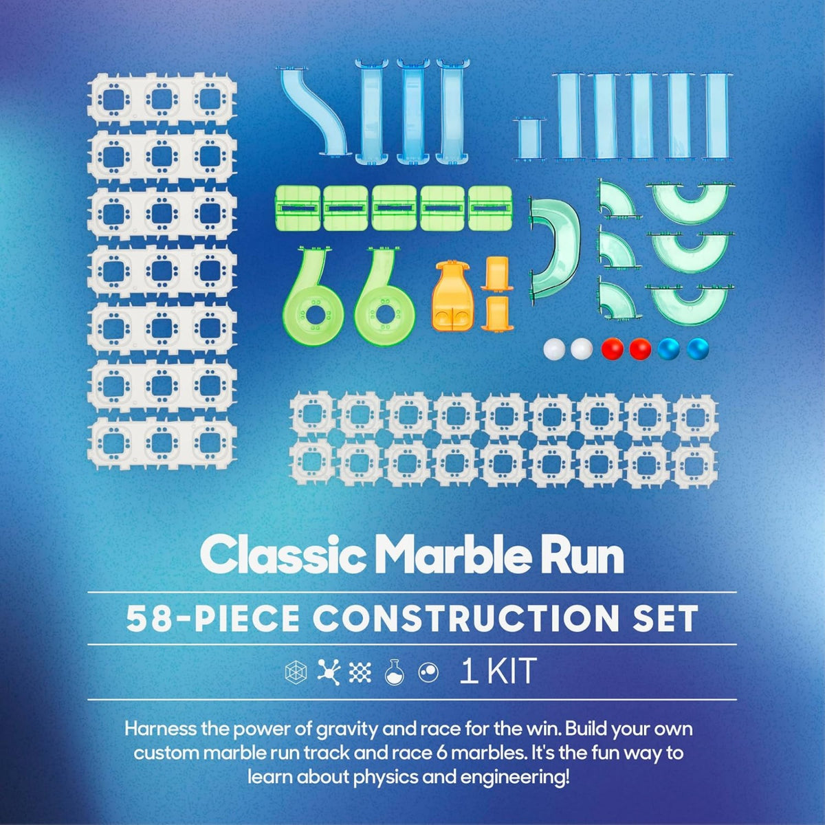Discovery #MINDBLOWN Classic Marble Run, 58pcs