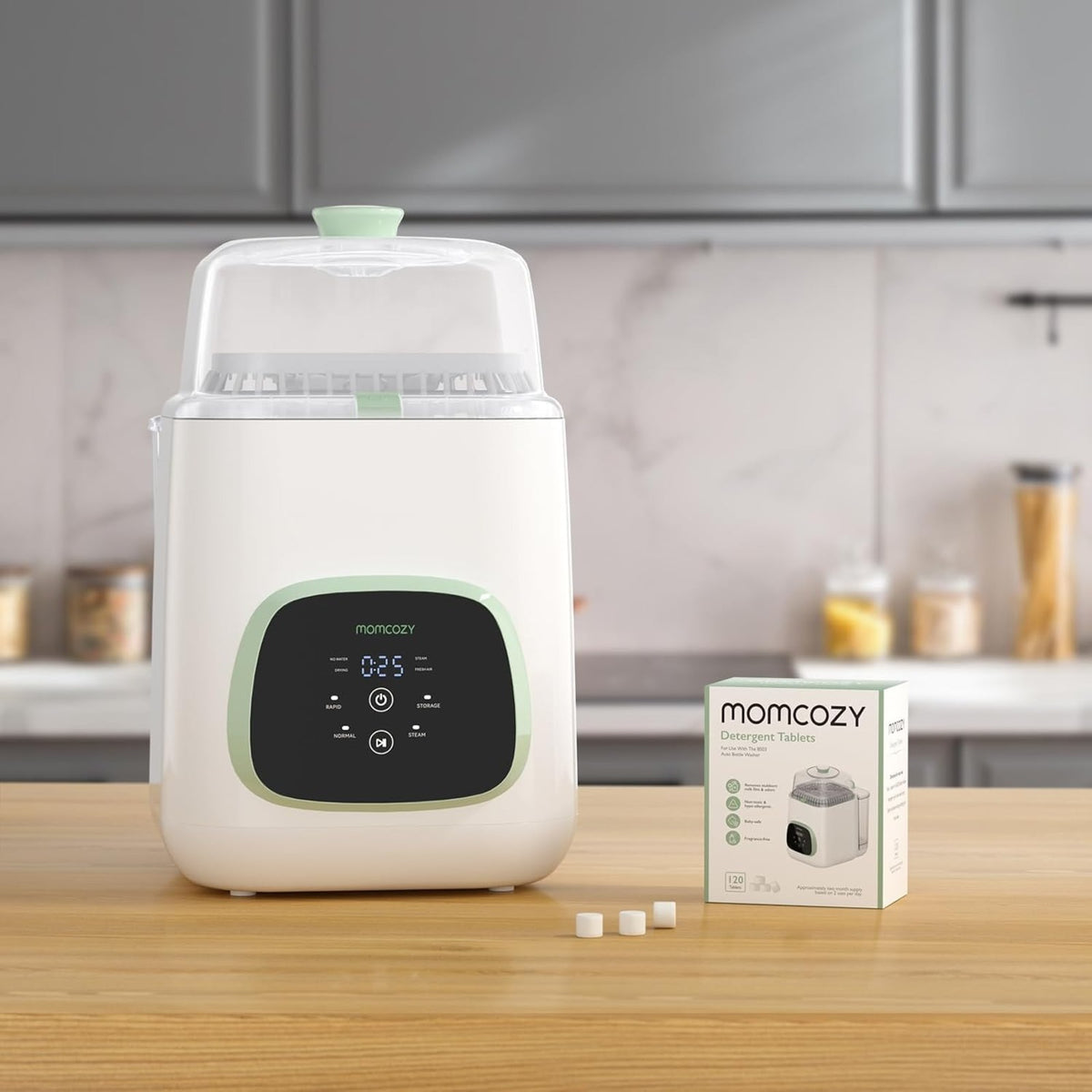 Momcozy Official Washing Block for Momcozy KleanPal Pro, 120 Tablets (Exp 05/28)