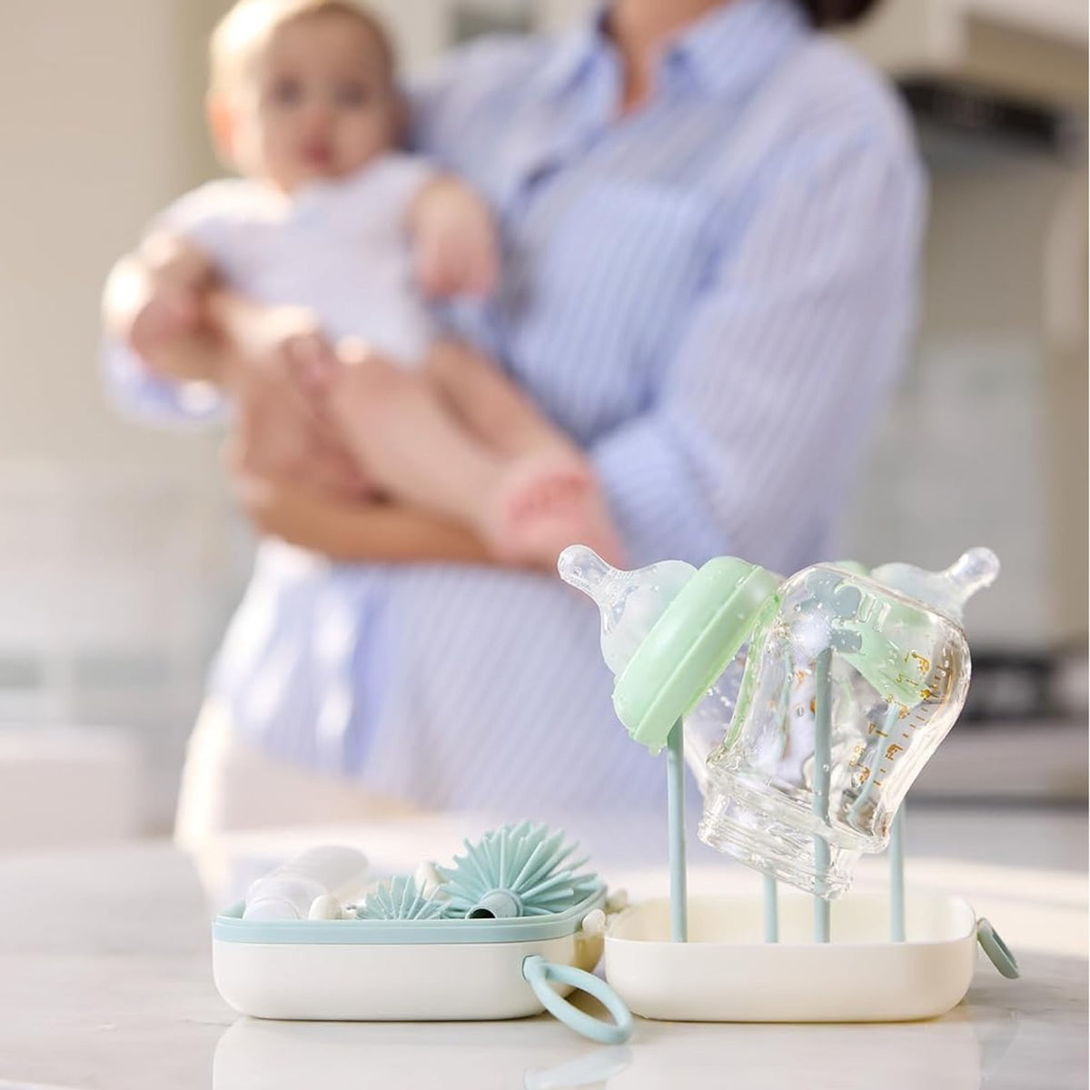 Momcozy 7-in-1 Travel Baby Bottle Brush Kit