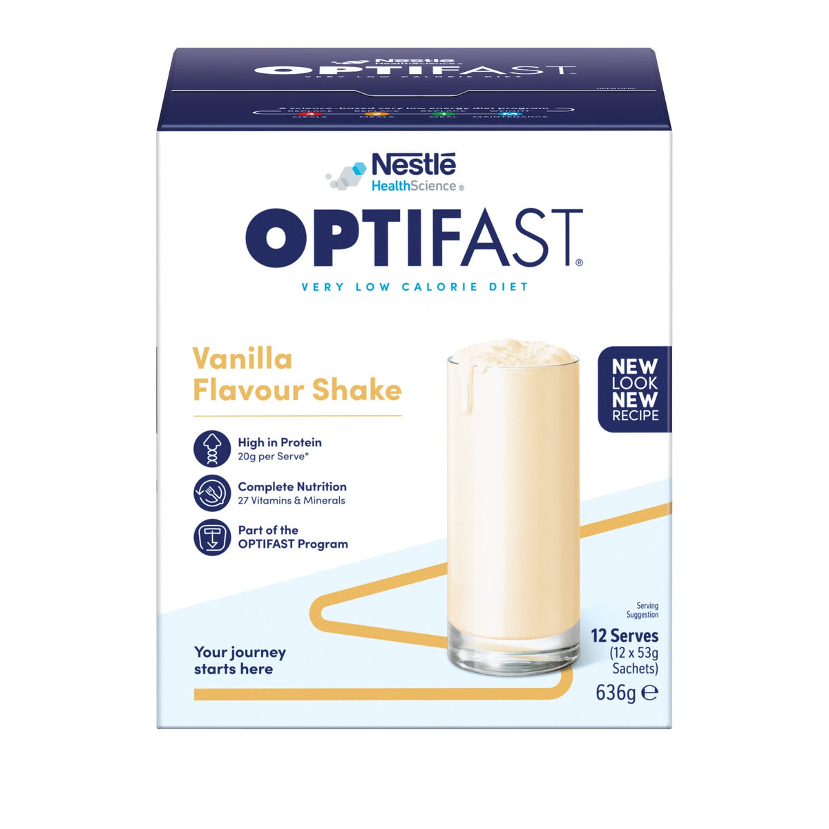 Nestle Optifast VLCD Vanilla Shake, 12pks x 53g (Exp 10/27)