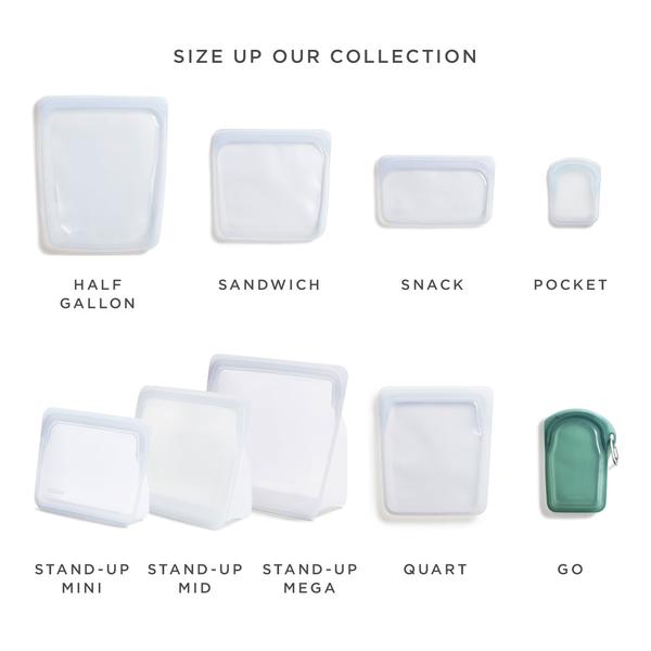 Stasher Reusable Silicone Go Bag (18oz) - 2 Colors