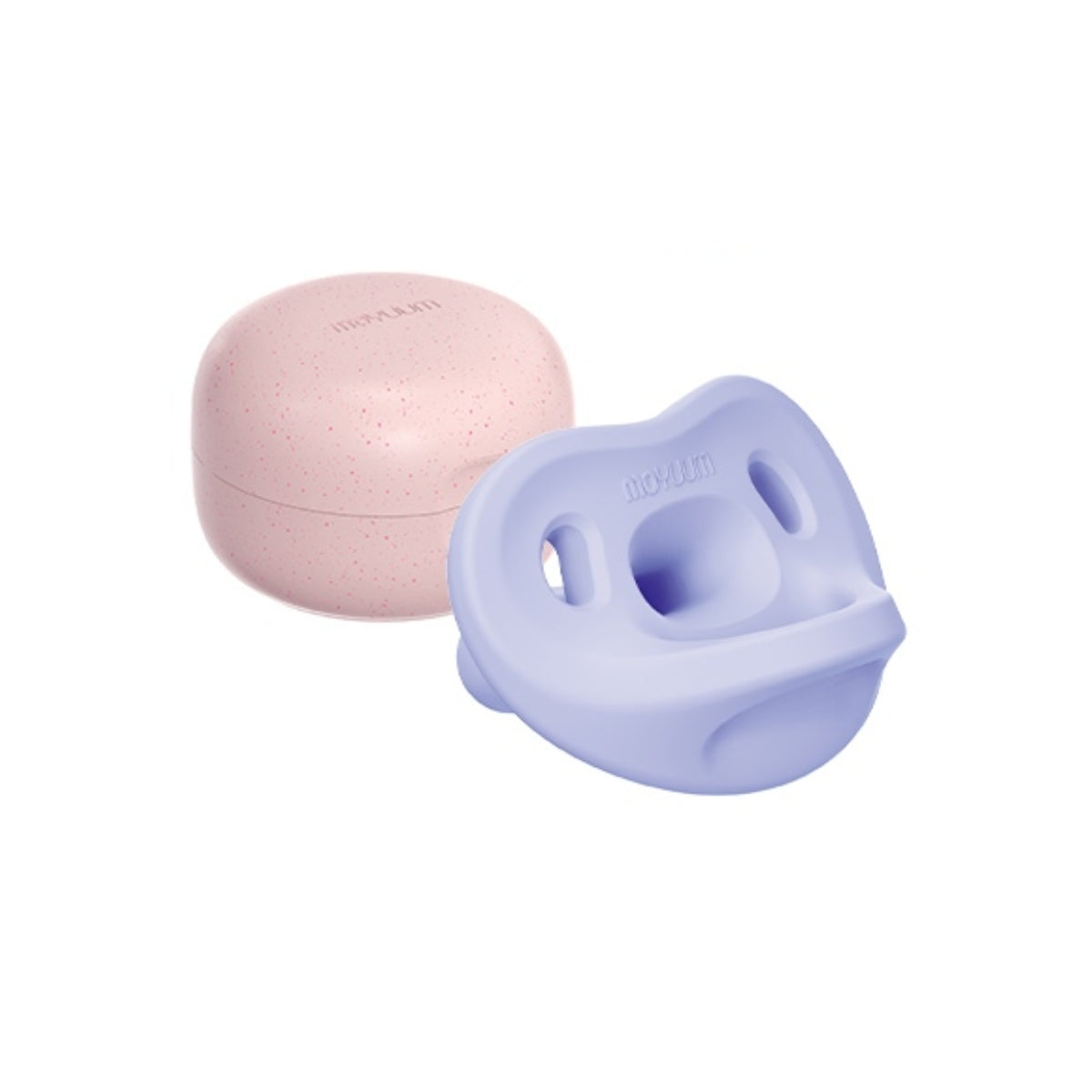Moyuum All-Silicone Macaron Pacifier with Case, 3-6M (4 Colors) - Pupsik Singapore
