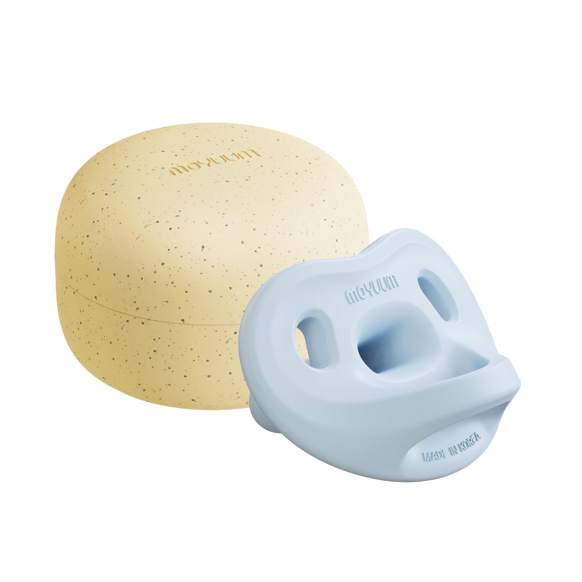 Moyuum All-Silicone Macaron Pacifier with Case, 0-3M (3 Colors)