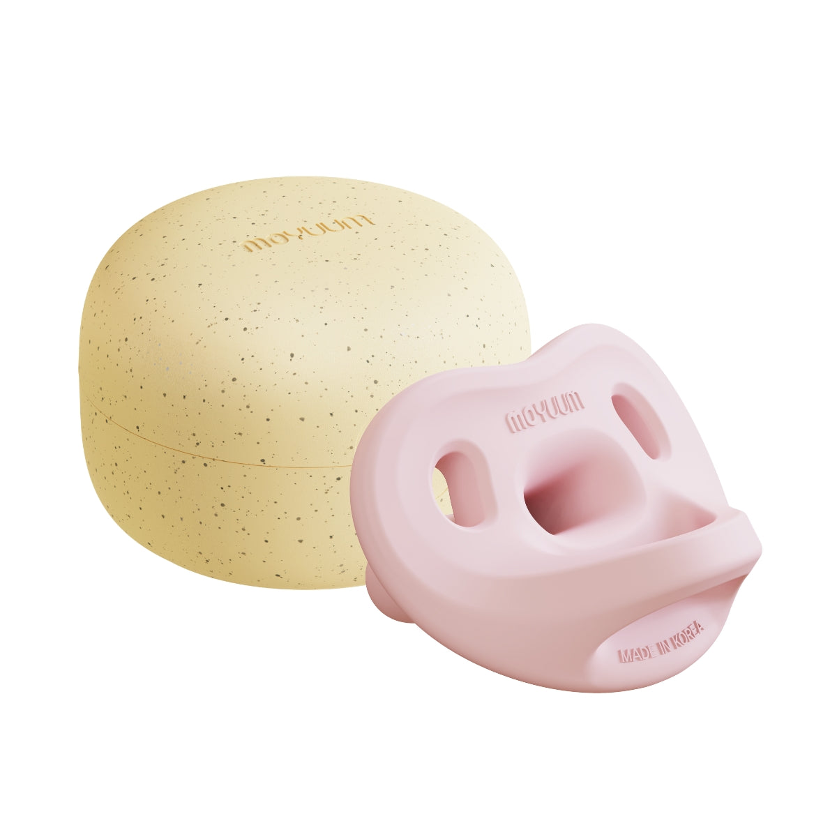Moyuum All-Silicone Macaron Pacifier with Case, 0-3M (3 Colors) - Pupsik Singapore