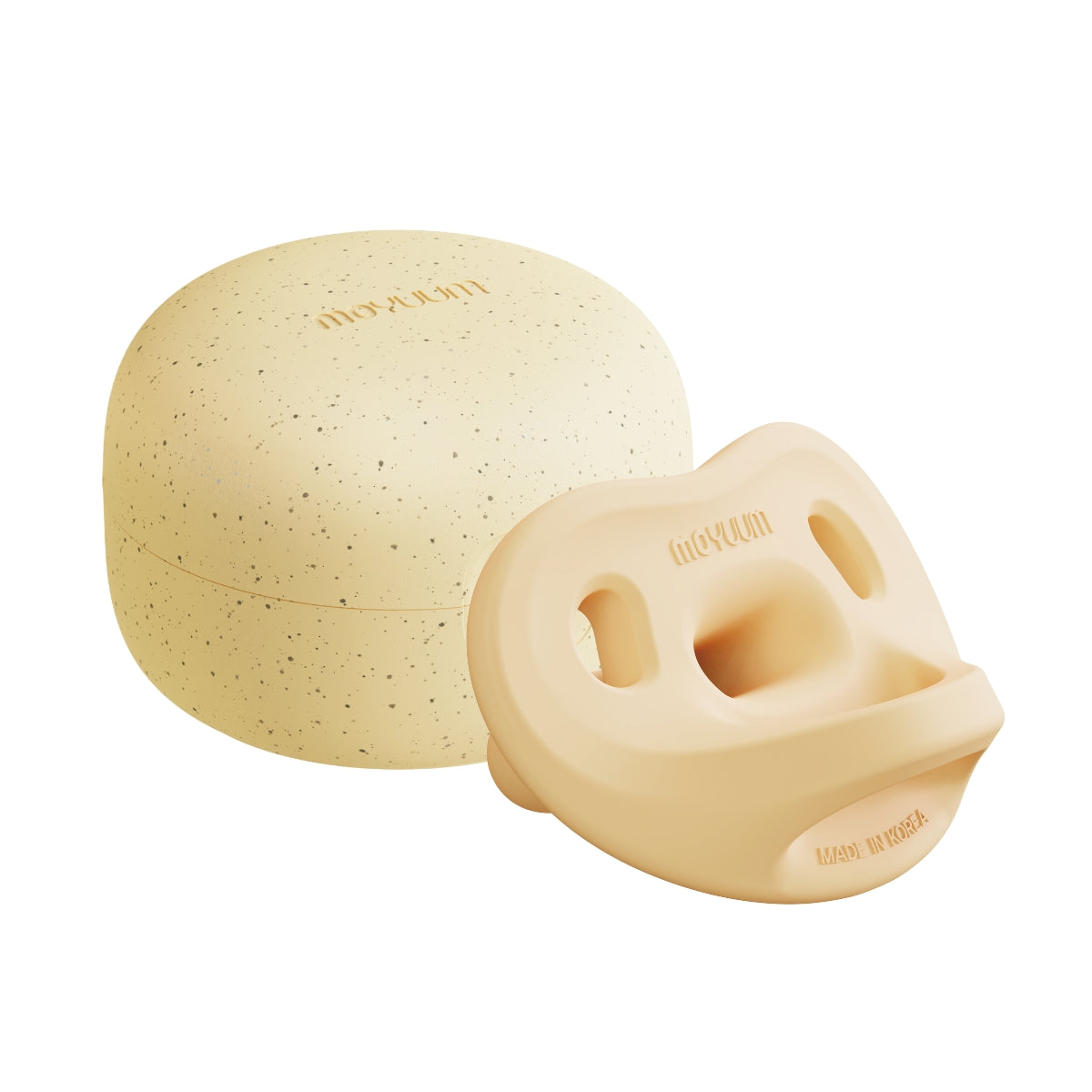 Moyuum All-Silicone Macaron Pacifier with Case, 0-3M (3 Colors) - Pupsik Singapore
