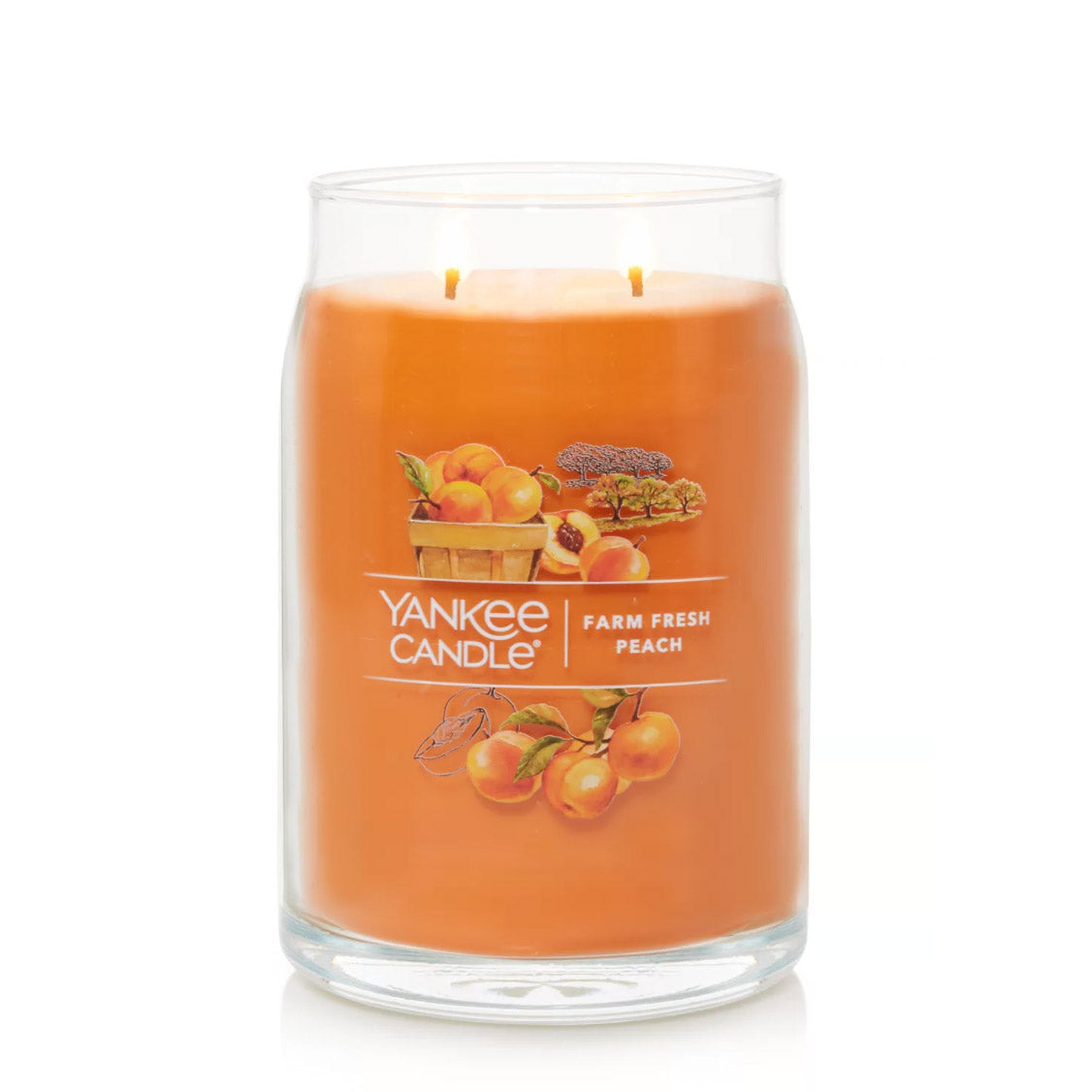 Yankee Candle Signature Large Jar Candle, 2-wicks (20oz) - Farm Fresh Peach