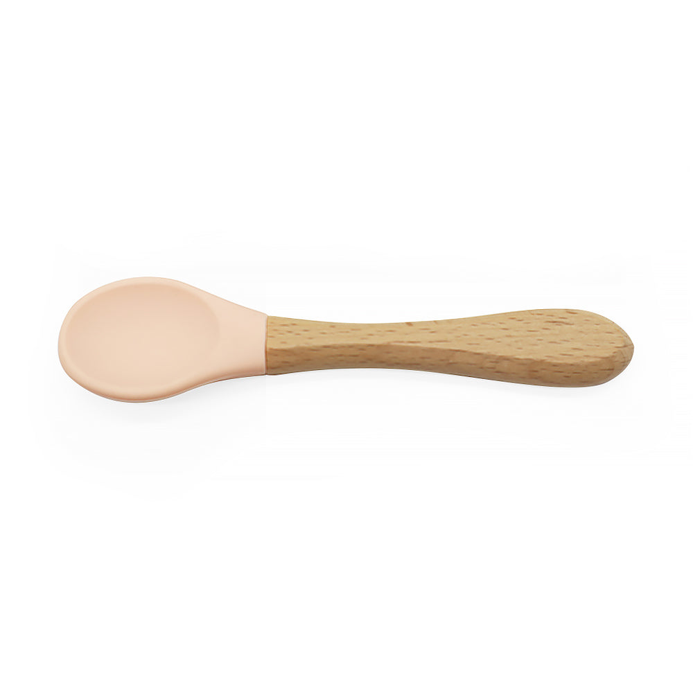 Biomom Wooden Silicone Spoon (12 Colours) - Pupsik Singapore